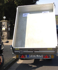 Rückwärtskipper - Anhänger für Sand-,Kies-,Mutterboden- und Möbeltransport